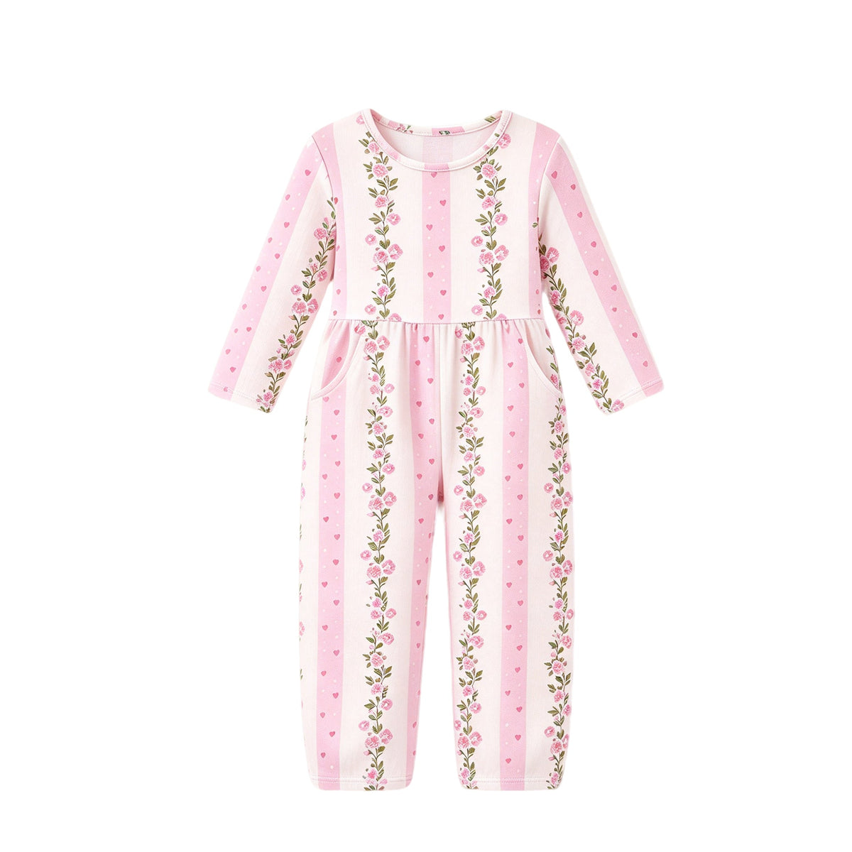 Preorder MOQ 5 pcs Each Style Flower Leaf Leopard Love Girl's Jumpsuit Kids Matching Clothes