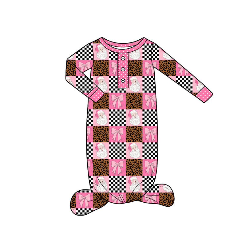 Preorder MOQ 5 pcs Each Style Christmas Santa Leopard Mommy and Me Matching Clothes-2026.8.26