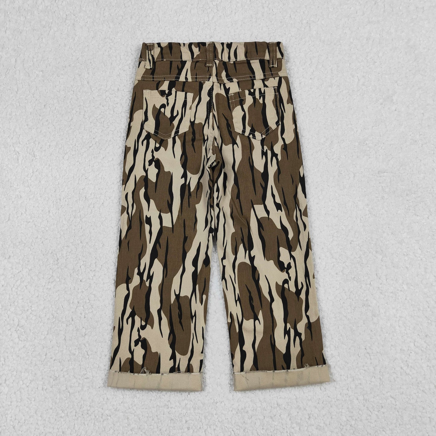 P0373 Army Green Camouflage Boys Denim Ripped Jeans 202604 RTS