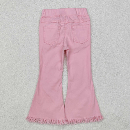 P0463  Pink Girls Bell Bottom Pants Denim Jeans  RTS 202509