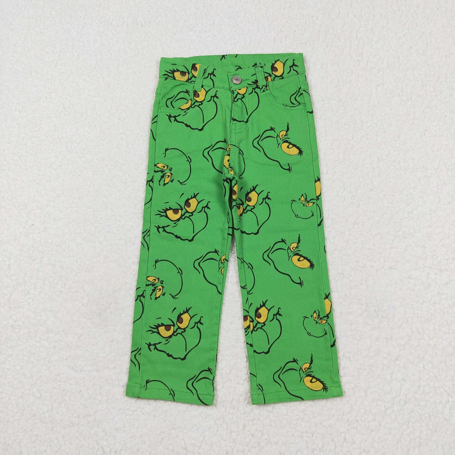 P0485 NO MOQ grinch straight leg jeans High quality