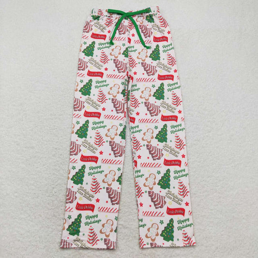 P0490 Adult male happy holidays Christmas tree cookie pants