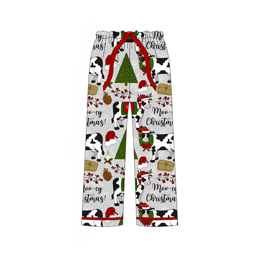 Preorder P0492 Adult female Christmas tree cow grey red pants