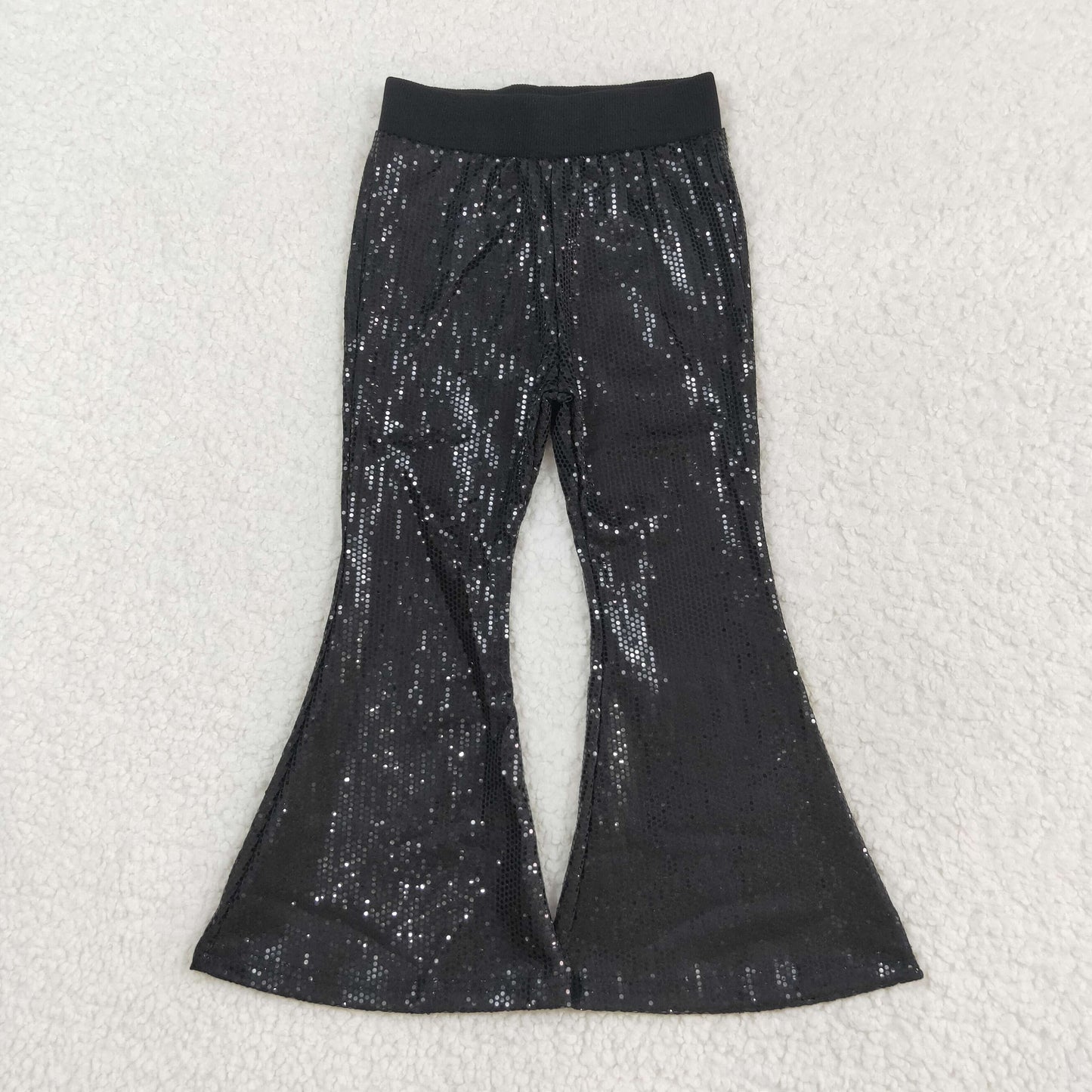 P0495 Mesh black sequin pants high quality