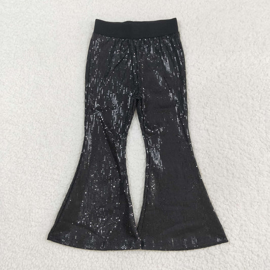 P0495 Mesh black sequin pants high quality