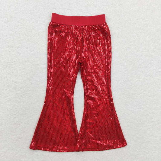 P0497 Mesh red sequin pants high quality