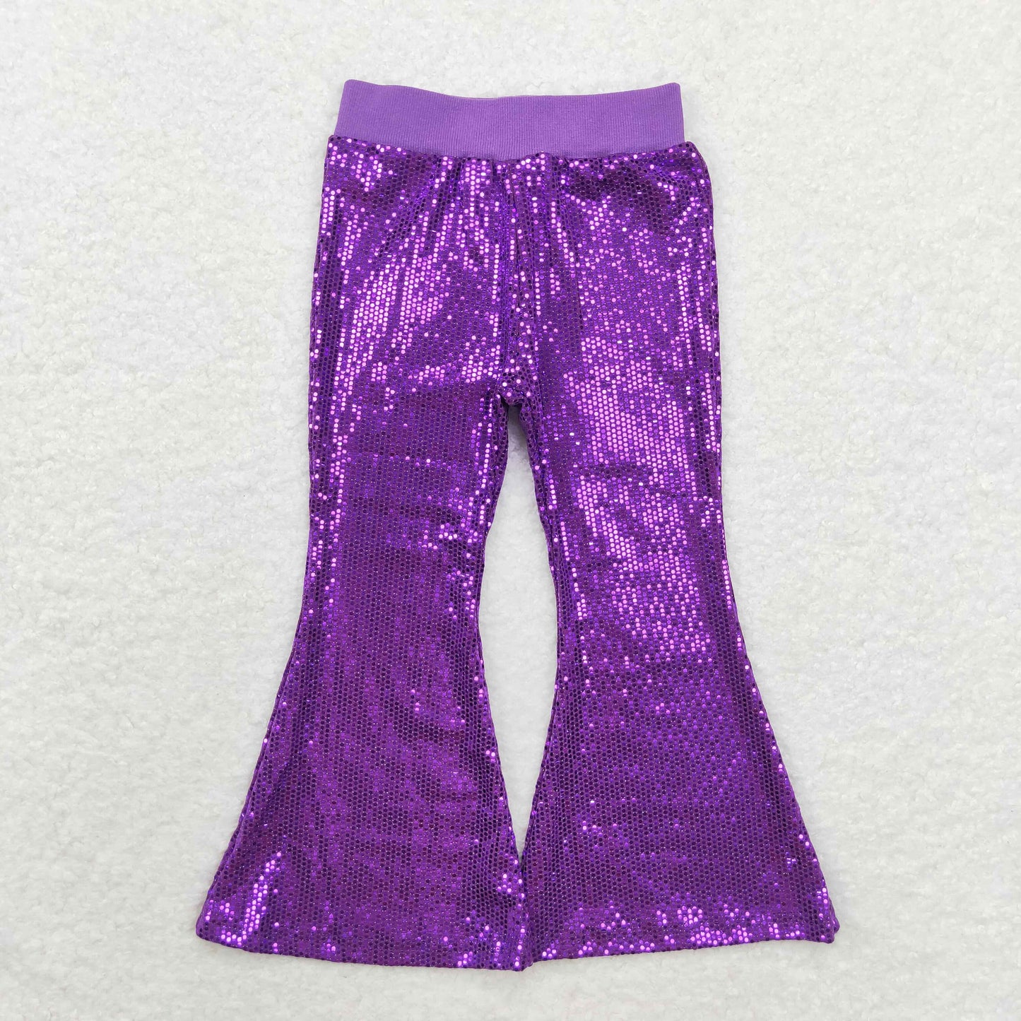 P0500 Mesh purple sequin pants high quality