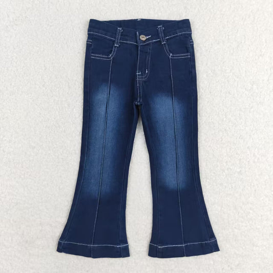 P0508 RTS bleached blue line denim pants