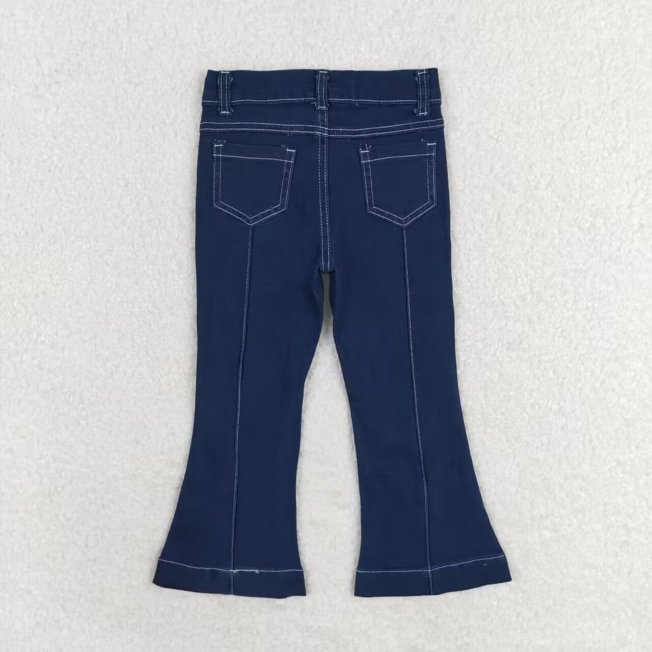 P0508 RTS bleached blue line denim pants