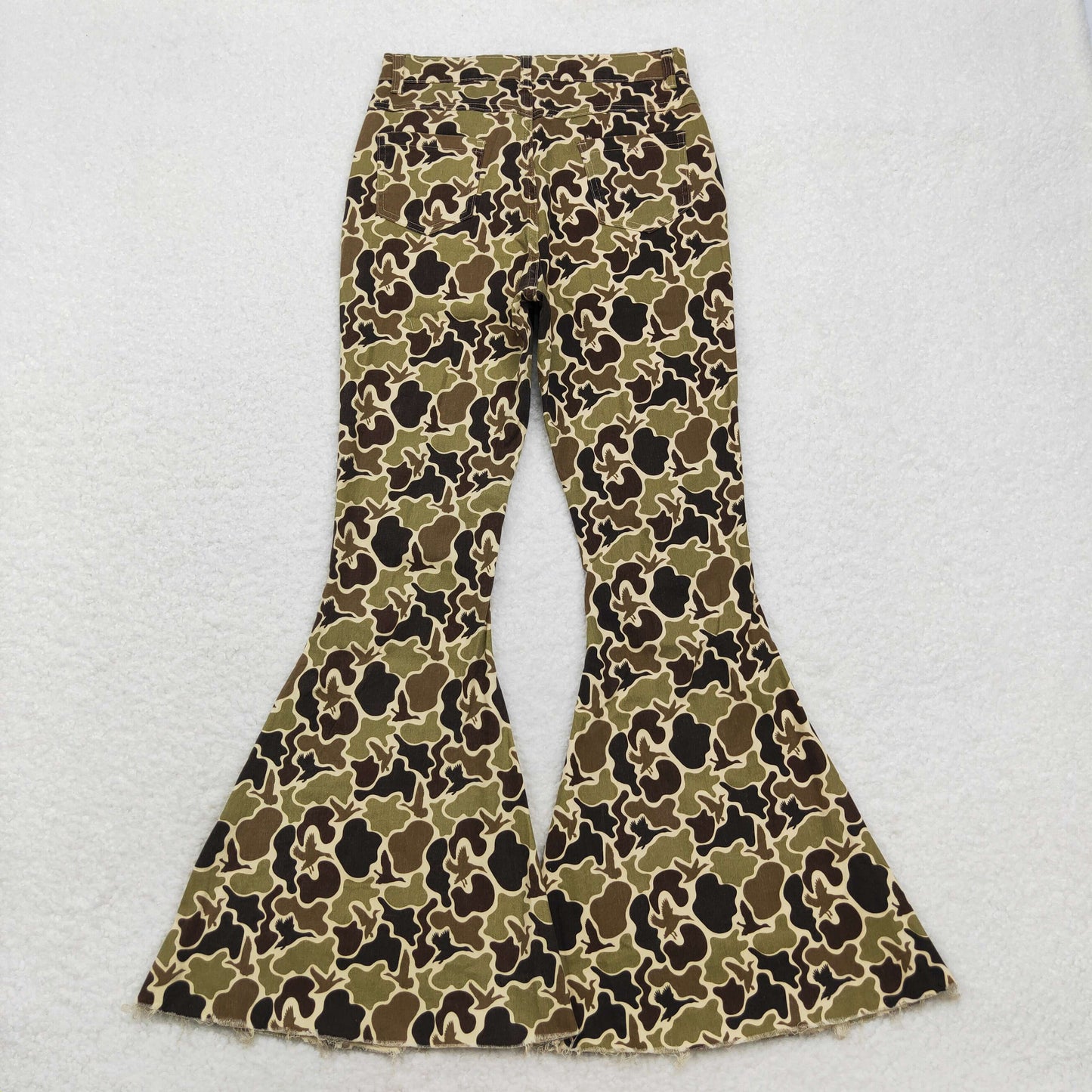 P0530 Adult female duck camouflage denim pants