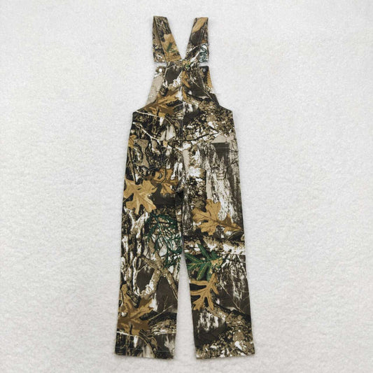 P0533 Leaf twig camo strap denim pants