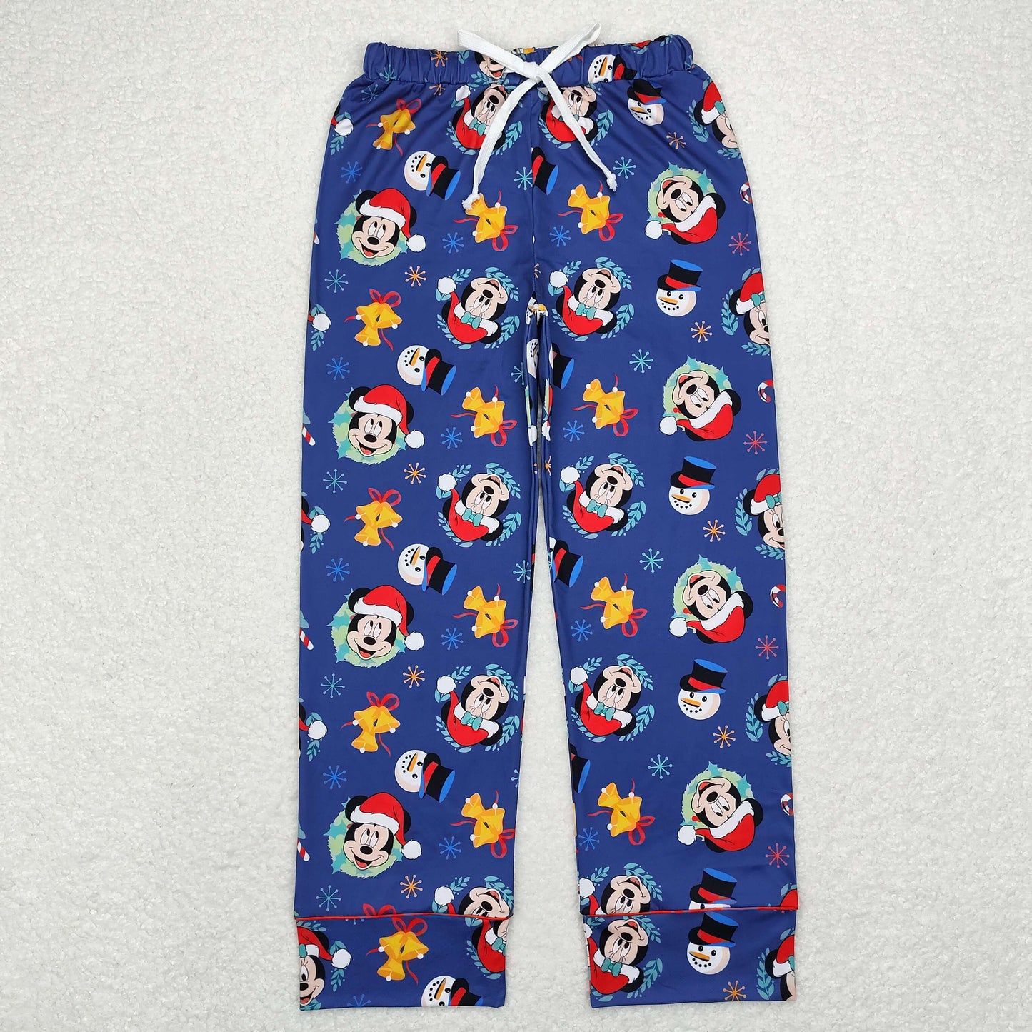 P0568 Adult ladies Christmas Mickey blue pants