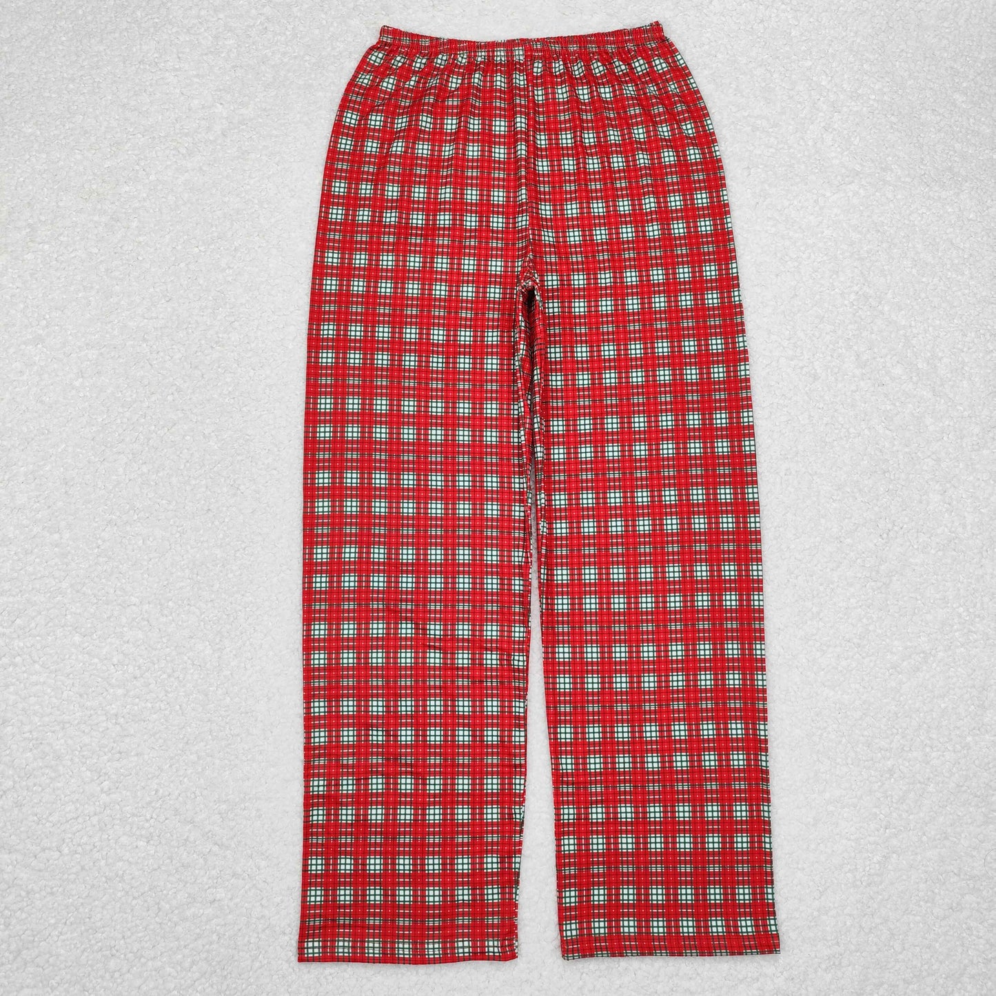 P0569 Adult female Christmas Mickey cup plaid pants high quality