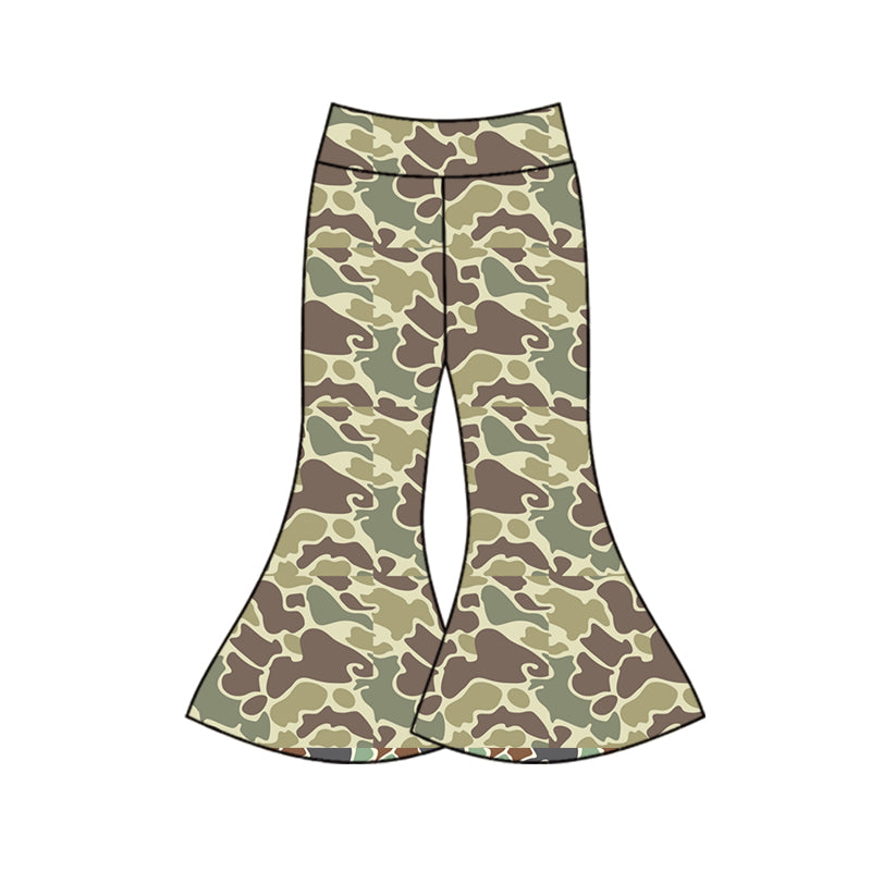 Preorder P0589 NO MOQ brown and green camouflage pants