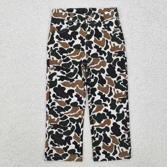 P0594 Boys Brown-Green Camouflage Denim Pants RTS 202509