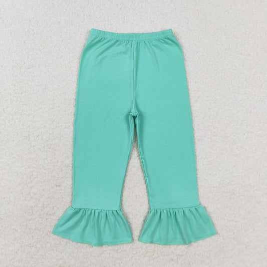 P0611 Baby Girl Clothes Green Ruffle Pants RTS Free Shipping Over 2KG