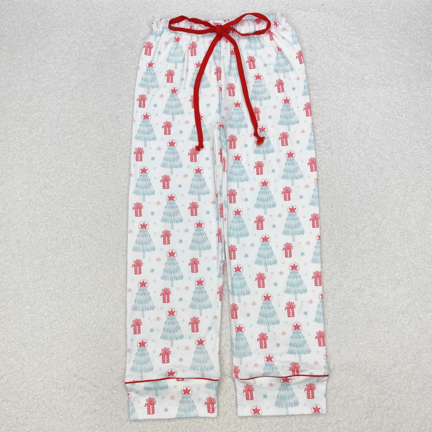 P0614 Adult female Christmas tree gift red and white pants