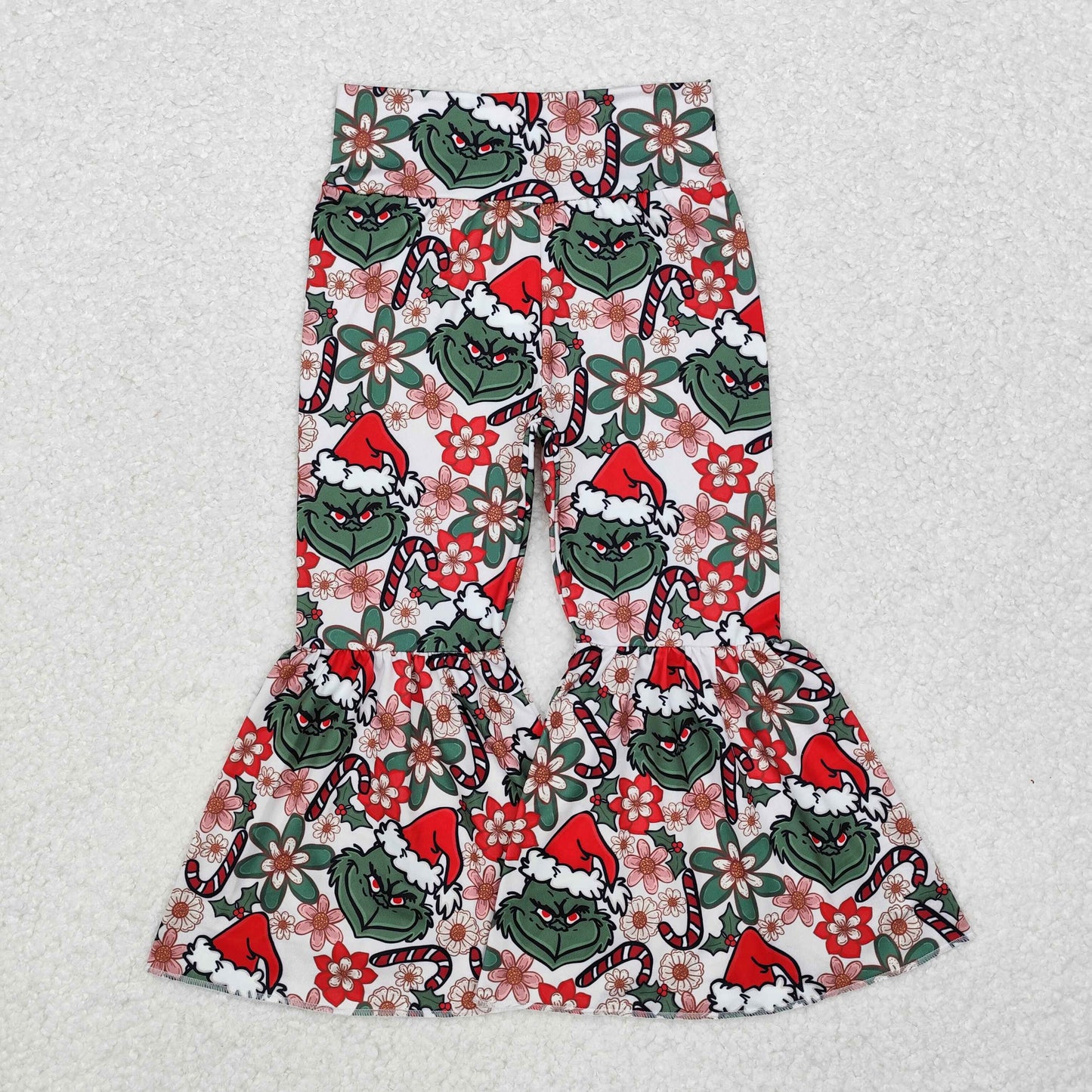 P0631 Cartoon grinch flower pants