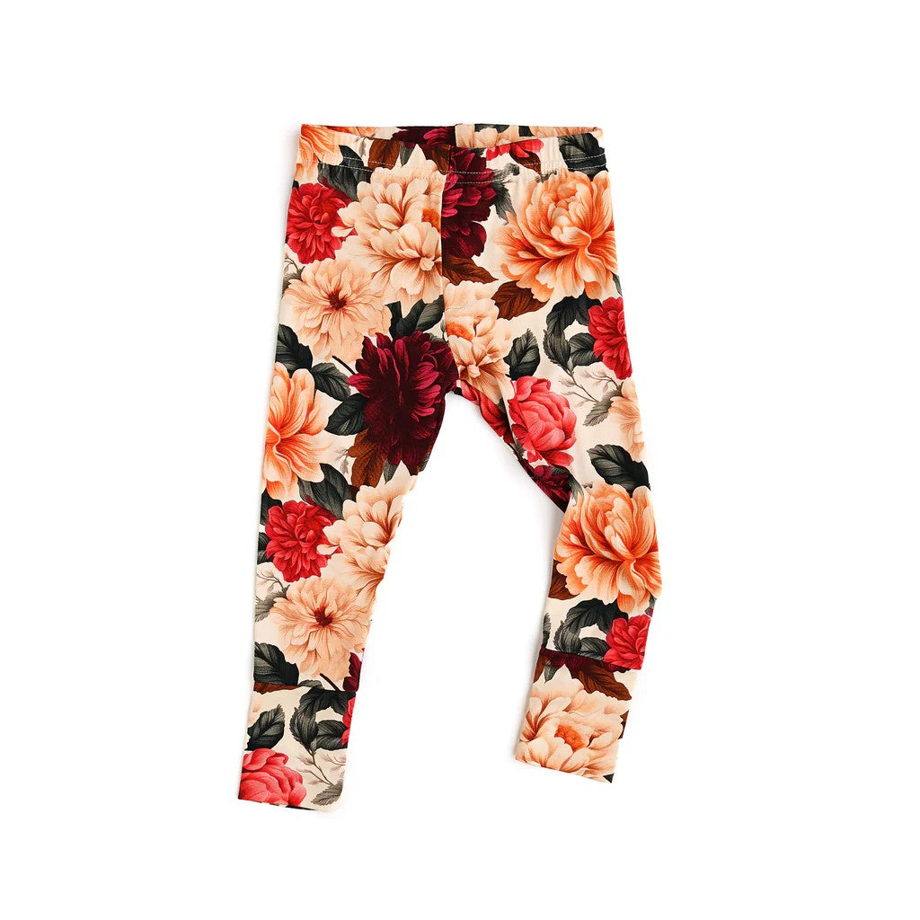 Preorder P0641 Beige pants with red flowers