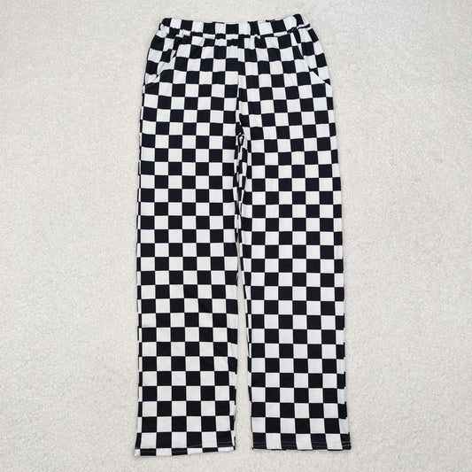 P0647 Adult Female Black and White Plaid Long Pants RTS 202509
