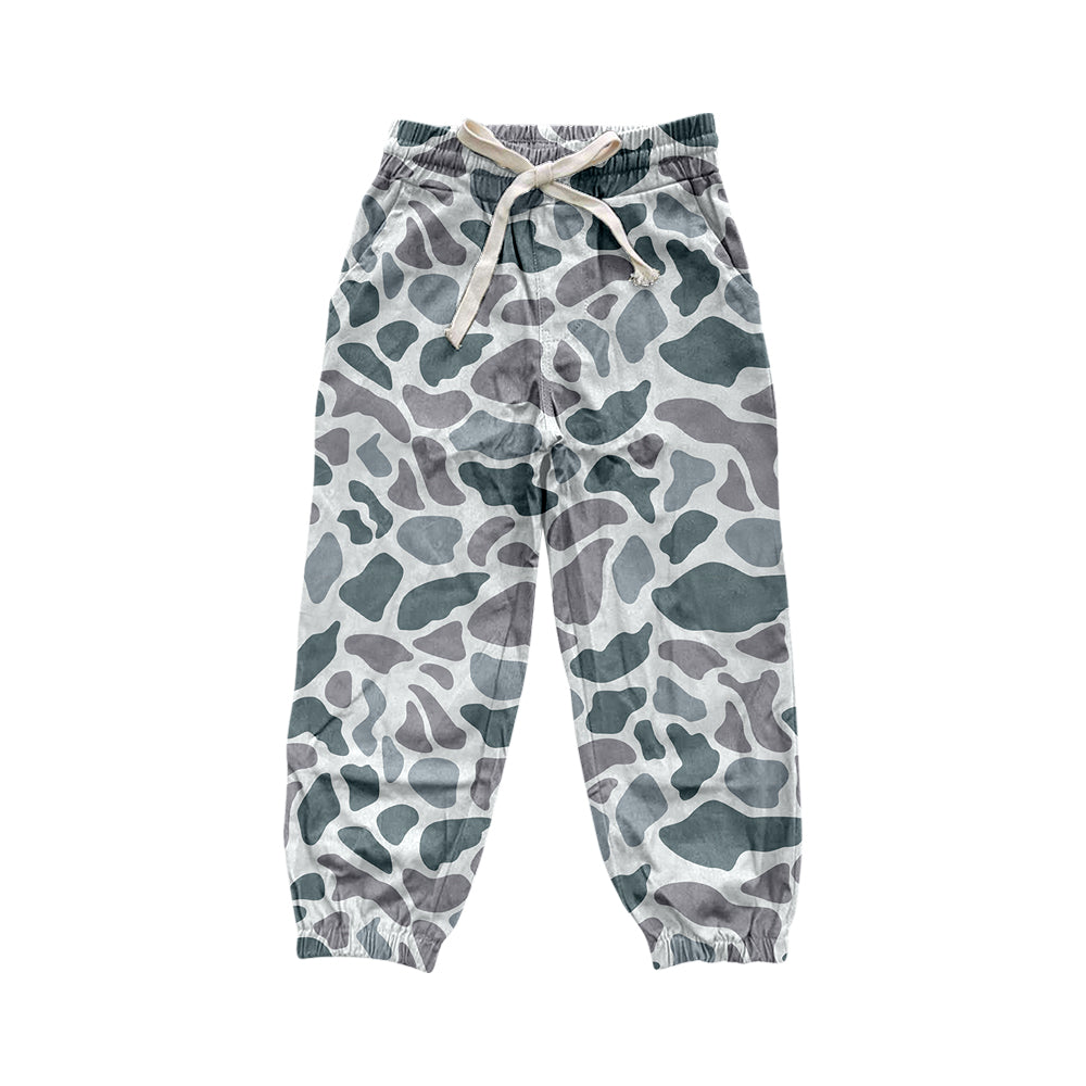 Preorder P0651 Camouflage gray-blue drawstring pants