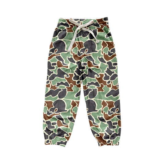 Preorder P0653 Camouflage brown green drawstring pants