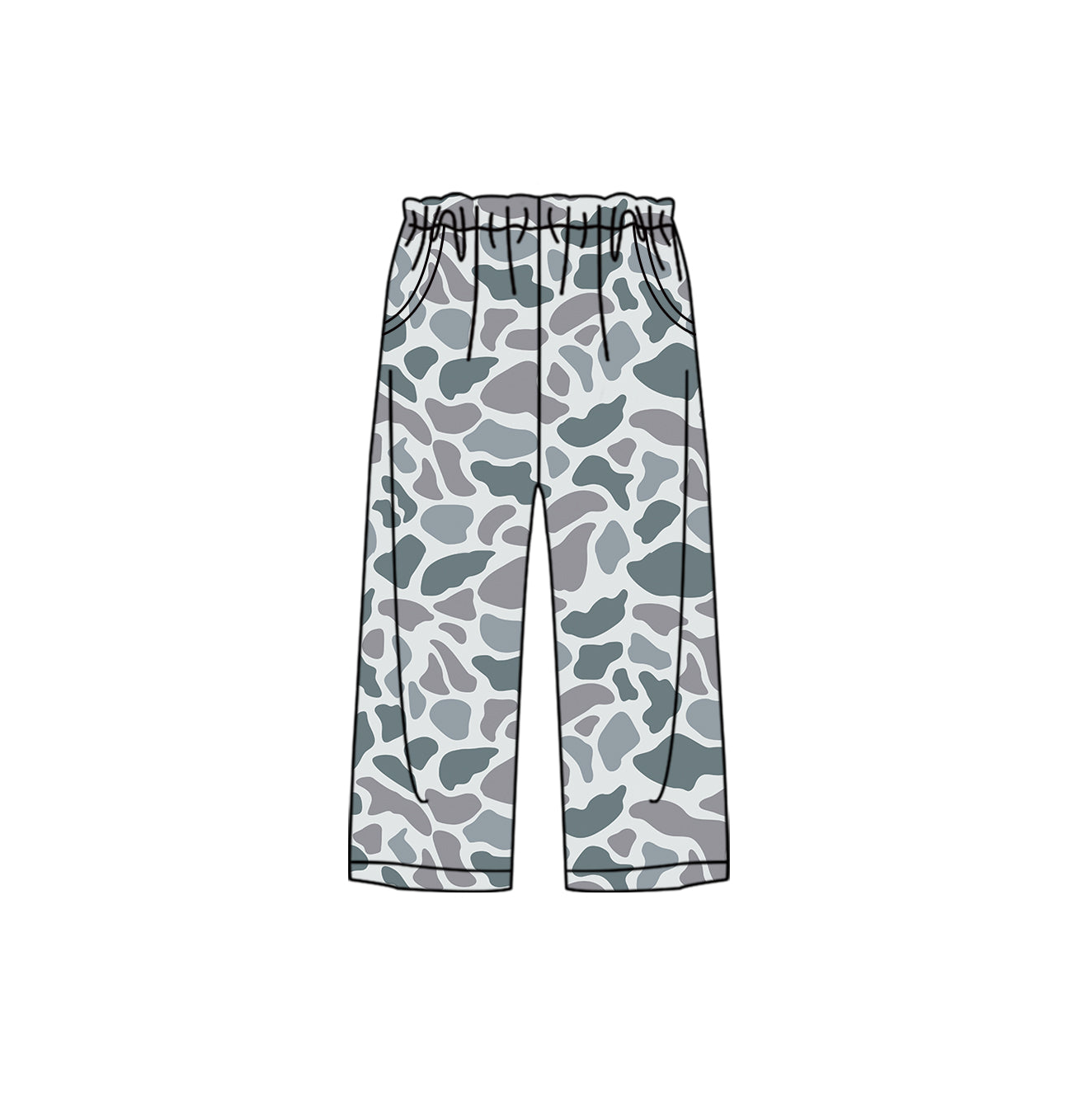 Preorder P0656 Adult female camouflage gray blue pants pajama pants