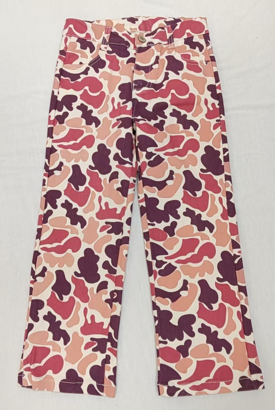 Preorder P0662 Camouflage beige denim pants