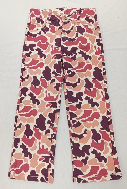 Preorder P0662 Camouflage beige denim pants