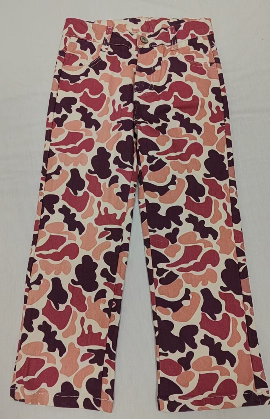 Preorder P0662 Camouflage beige denim pants