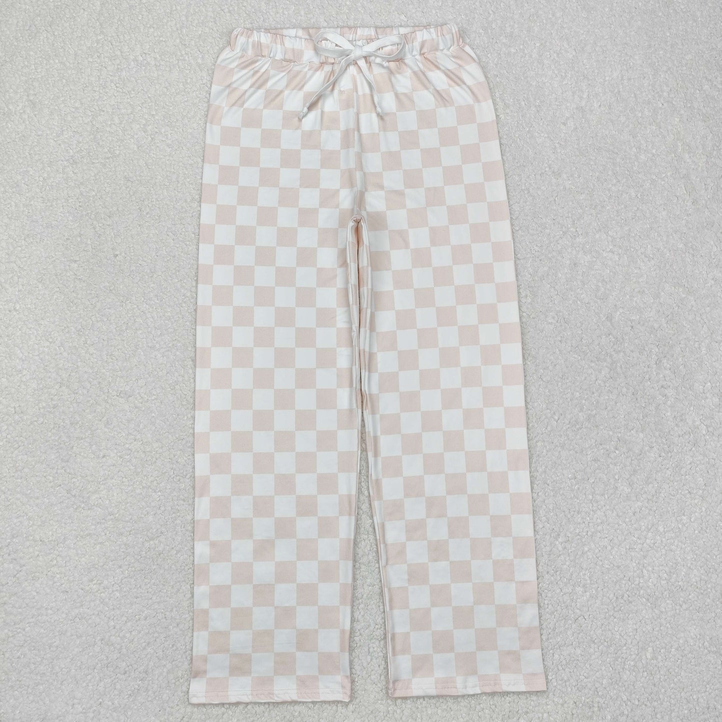 P0730 Adult female Light Pink checkerboard pants New arrival