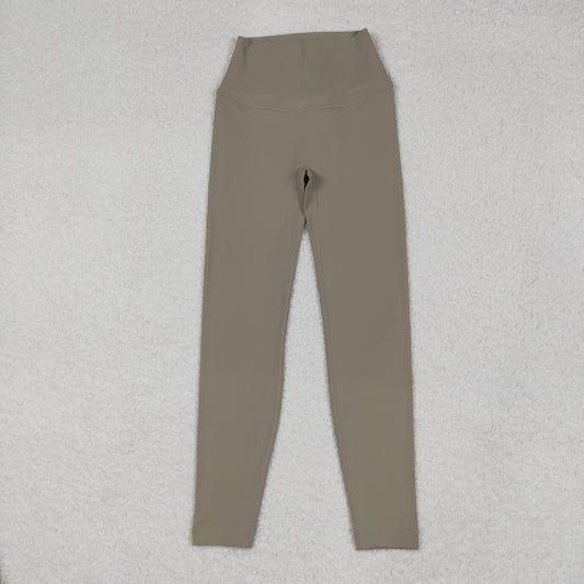 P0764 Pre-Order Adult Women's Brown Green Yoga Pants 202506 Local Warehouse