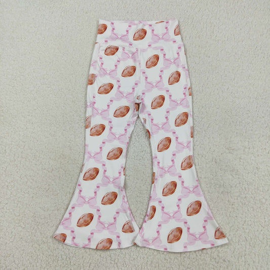 P0780 Girls Boutique Rugby Pink Bow  Yoga Pants 202508 RTS