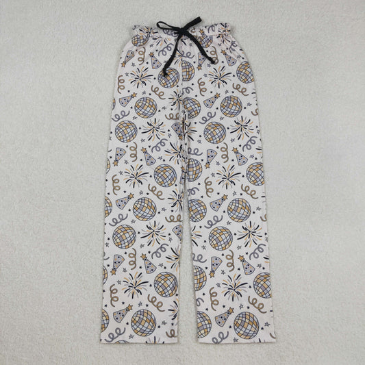 P0792 Adult Female Happy New Year Fireworks Ball Pants 202508 RTS