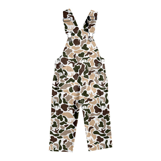 Preorder P0828 Boys Boutique Camo Denim Overalls Jumpsuits 202508