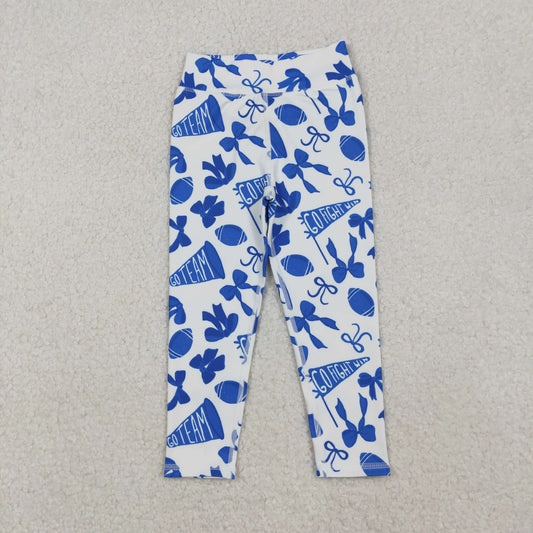 P0845 Go Team Football Blue Girls Yoga Pants 202510 RTS