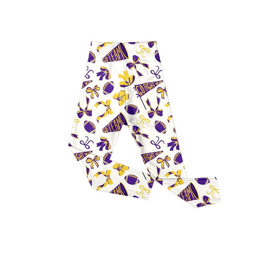 MOQ 8 Preorder P0848 Go Team Football Girls Yoga Pants 202509