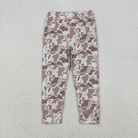 P0875 Baseball Brown Camouflage Boys Long Pants 202510 RTS