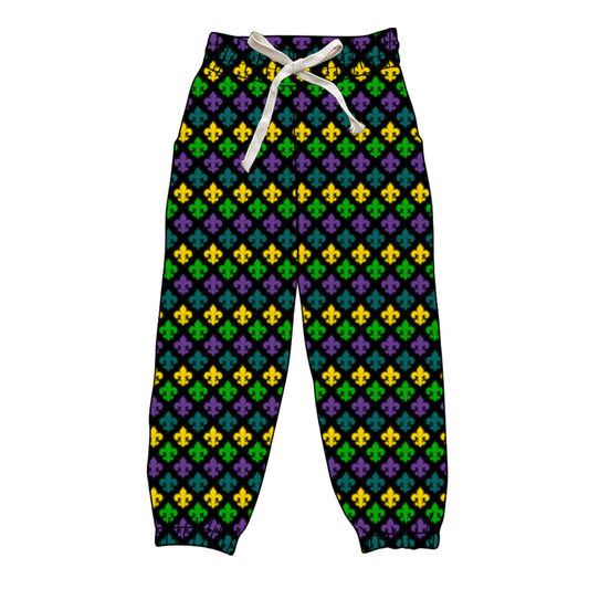 MOQ 5 P0907 preorder Adult Female Mardi Gras Yoga Pants 202510