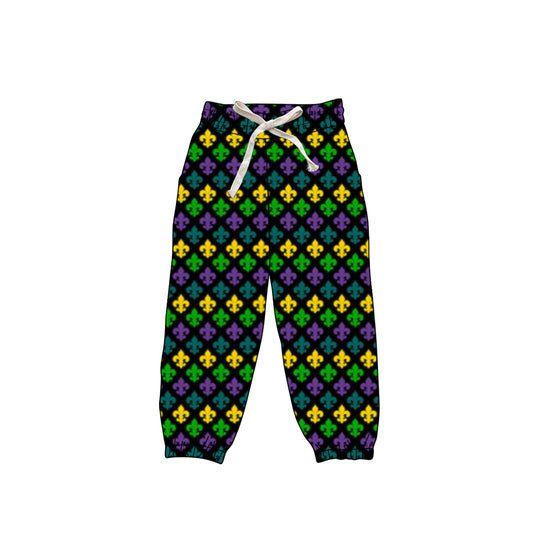 MOQ 5 Preorder P0908 Mardi Gras Girls Yoga Pants 202510