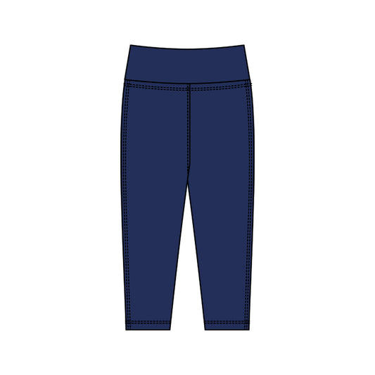 MOQ 5 Preorder P0924 Solid Navy Girls Yoga Pants 202510