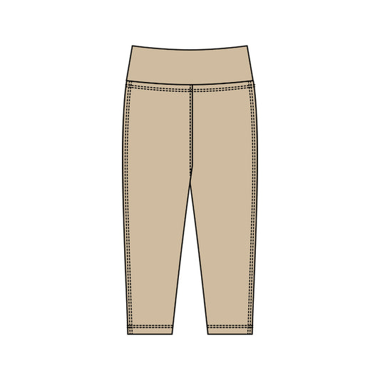 MOQ 5 Preorder P0926 Solid Brown Girls Yoga Pants 202510