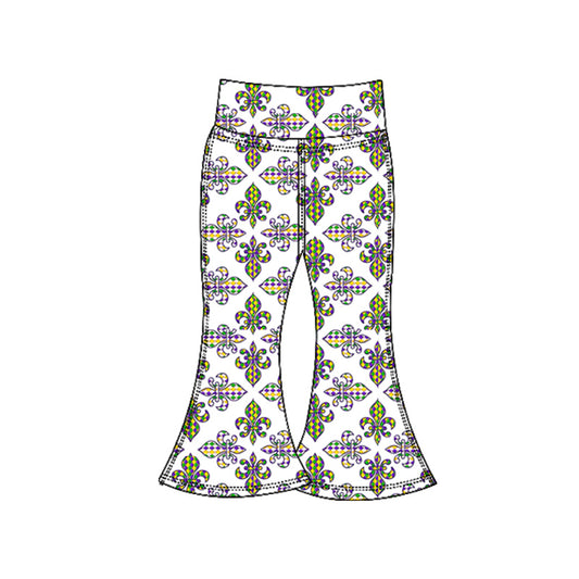 MOQ 5 Preorder P0932 Mardi Gras Girls Yoga Pants 202510