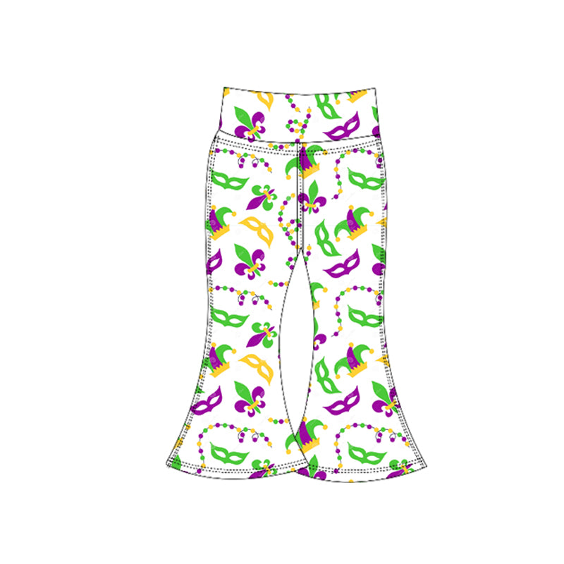 MOQ 5 Preorder P0933 Mardi Gras Girls Yoga Pants 202510