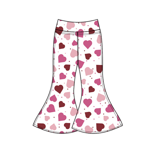 MOQ 5 Preorder P0942 Valentines Day Love White Girls Yoga Pants 202510