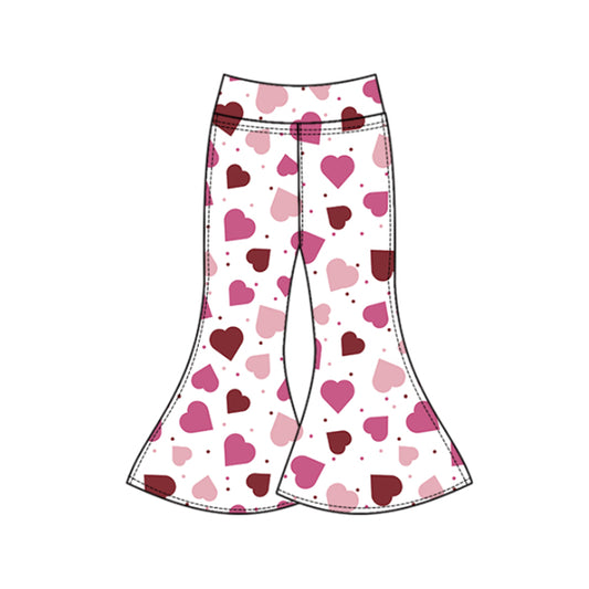 MOQ 5 Preorder P0942 Valentines Day Love White Girls Yoga Pants 202510