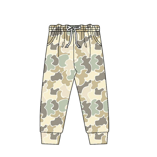 MOQ 5 PCS Preorder P0980 Orange Green Camouflage Boys Long Trousers Joggers Pants 202511