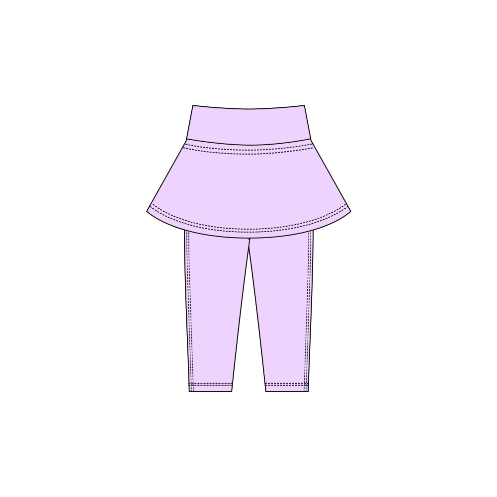 MOQ 5 PCS Preorder P0981 Solid Light Purple Girls Yoga Dress Pants 202511