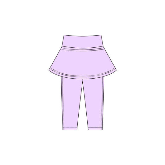 MOQ 5 PCS Preorder P0981 Solid Light Purple Girls Yoga Dress Pants 202511