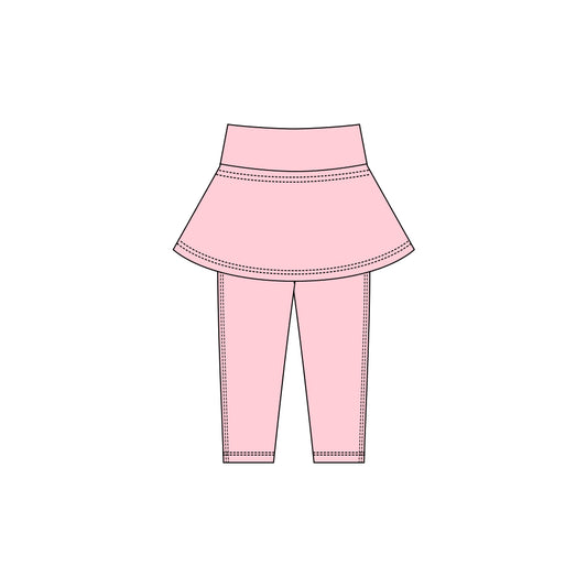 MOQ 5 PCS Preorder P0983 Solid Pink Girls Yoga Dress Pants 202511